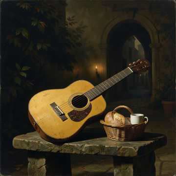 Cover artwork for the Portuguese (European) Fado demo Mãe, Minha Guitarra