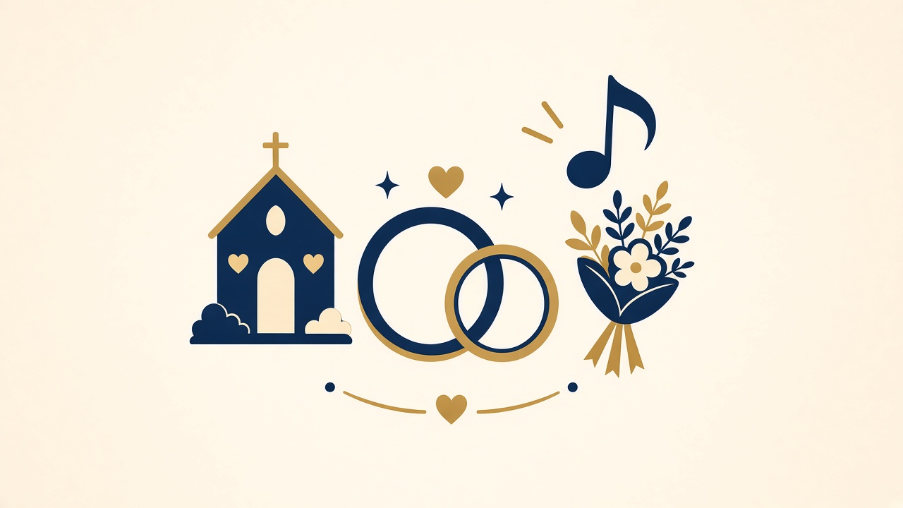 Weddings & first dance occasion illustration