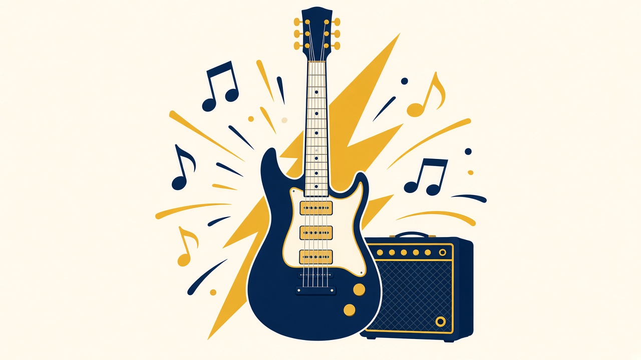 Rock style illustration