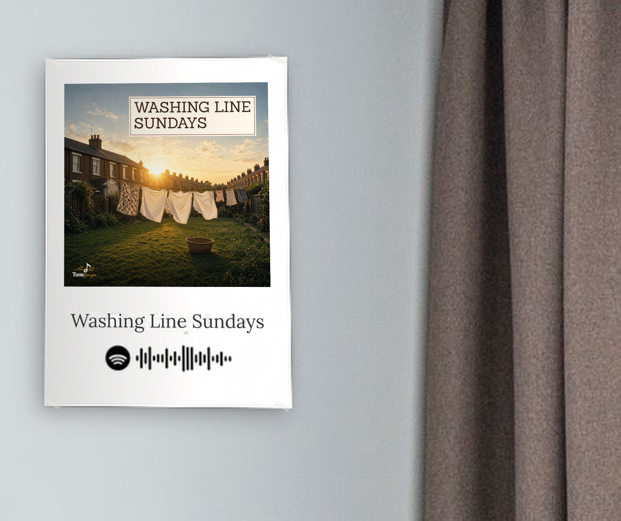 A4 personalised song poster with cover artwork and song title
